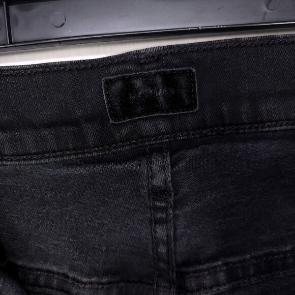 Mother Jeans Womens 32 Black Stunner Zip Ankle Step Fray High Rise Stretch Denim - Picture 11 of 14